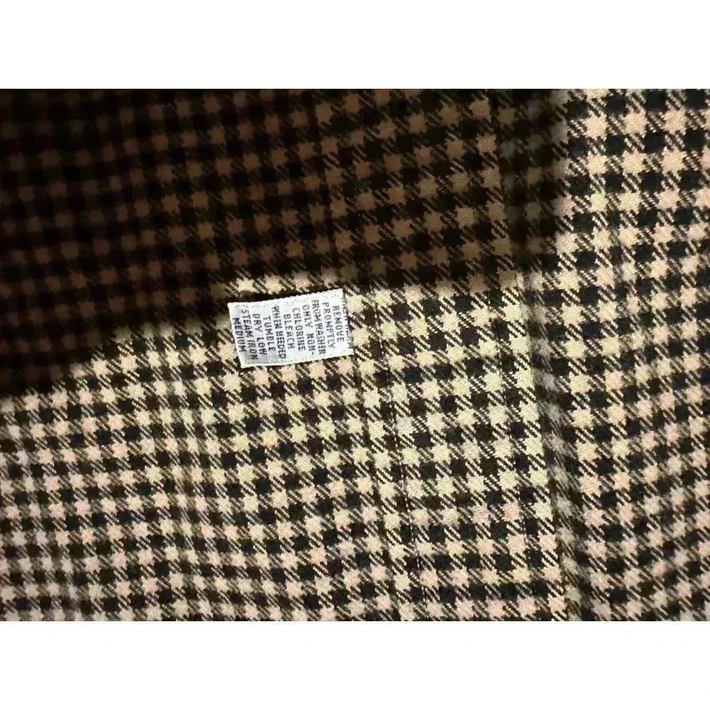 Vintage 1996 Polo Ralph Lauren Shirt Mens L Brown Houndstooth Cabincore